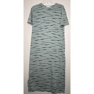 C&C California T-Shirt Dress Women's Medium Knee Length Short Sleeve Green